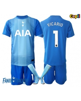 Tottenham Hotspur Guglielmo Vicario #1 Portarii Echipament de Fotbal Replică 2025-26 Copii Deplasare (+ Șorturi)